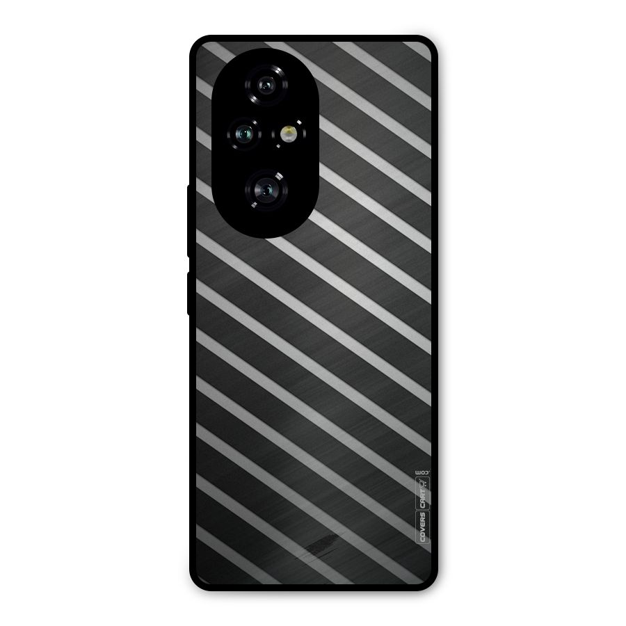 Grey And Black Stripes Metal Back Case for Honor 200 Pro