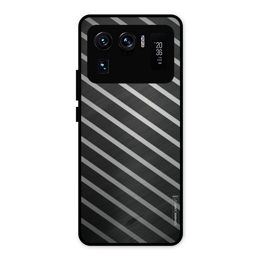 Grey And Black Stripes Metal Back Case for Mi 11 Ultra