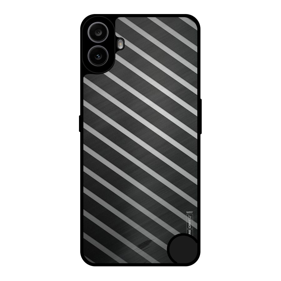 Grey And Black Stripes Metal Back Case for Nothing CMF Phone 1