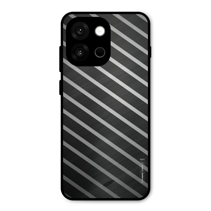 Grey And Black Stripes Metal Back Case for OnePlus 13s