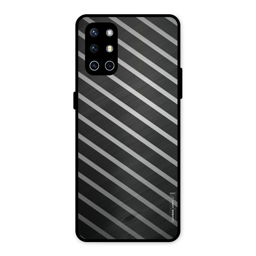 Grey And Black Stripes Metal Back Case for OnePlus 9R