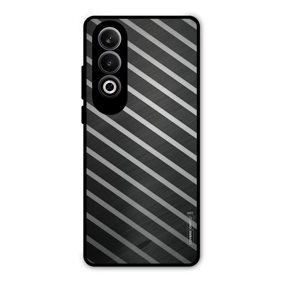 Grey And Black Stripes Metal Back Case for OnePlus Nord CE4