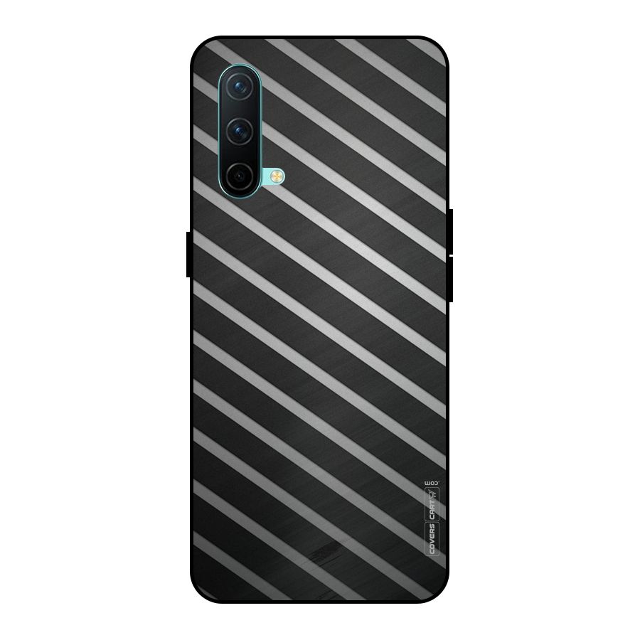 Grey And Black Stripes Metal Back Case for OnePlus Nord CE 5G