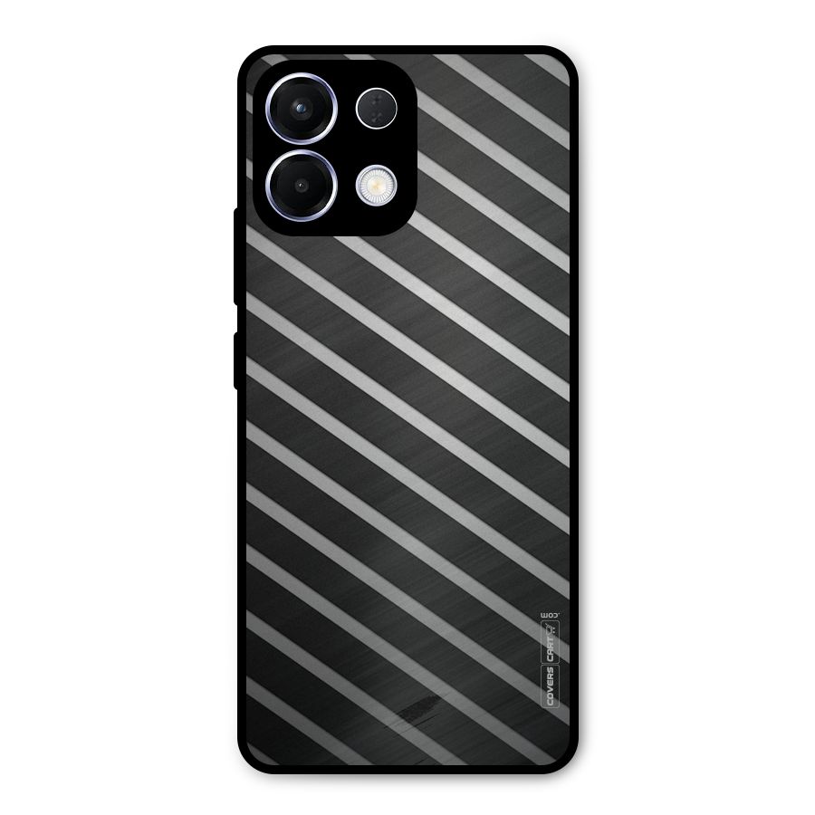 Grey And Black Stripes Metal Back Case for Oppo K13