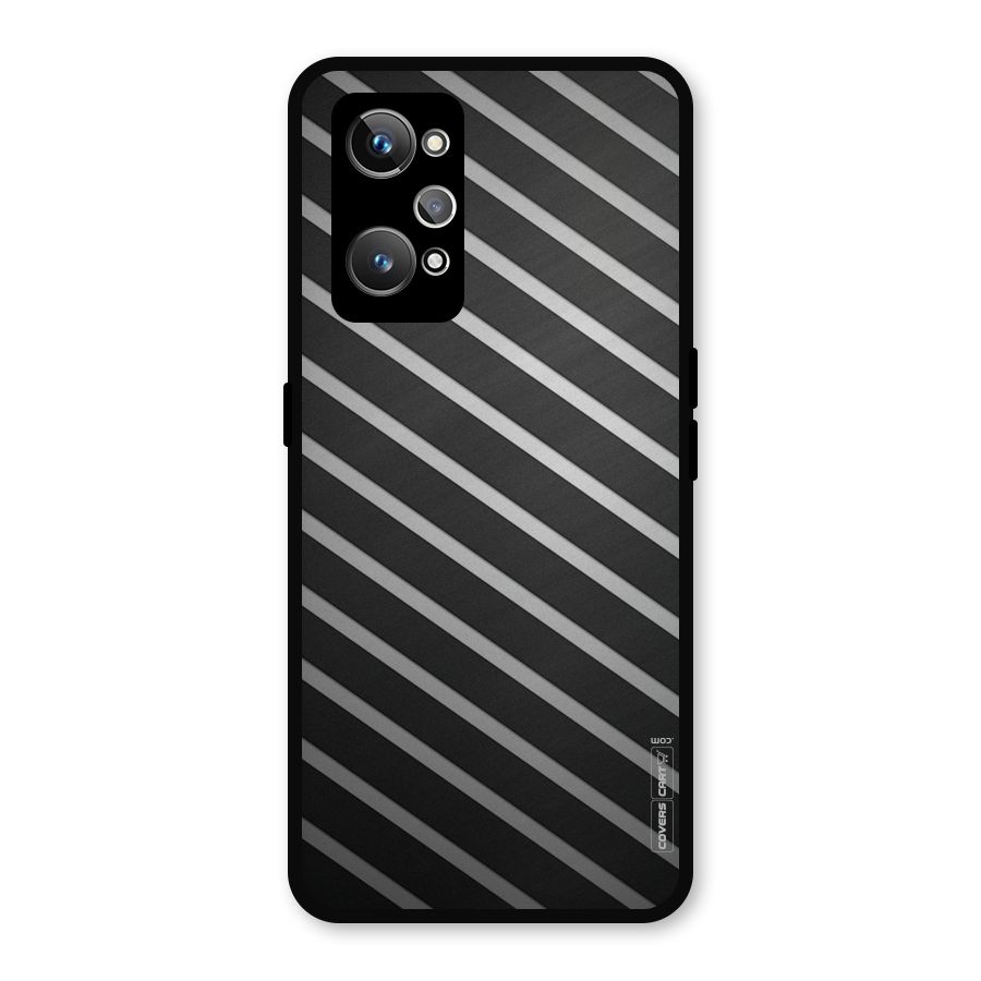 Grey And Black Stripes Metal Back Case for Realme GT 2