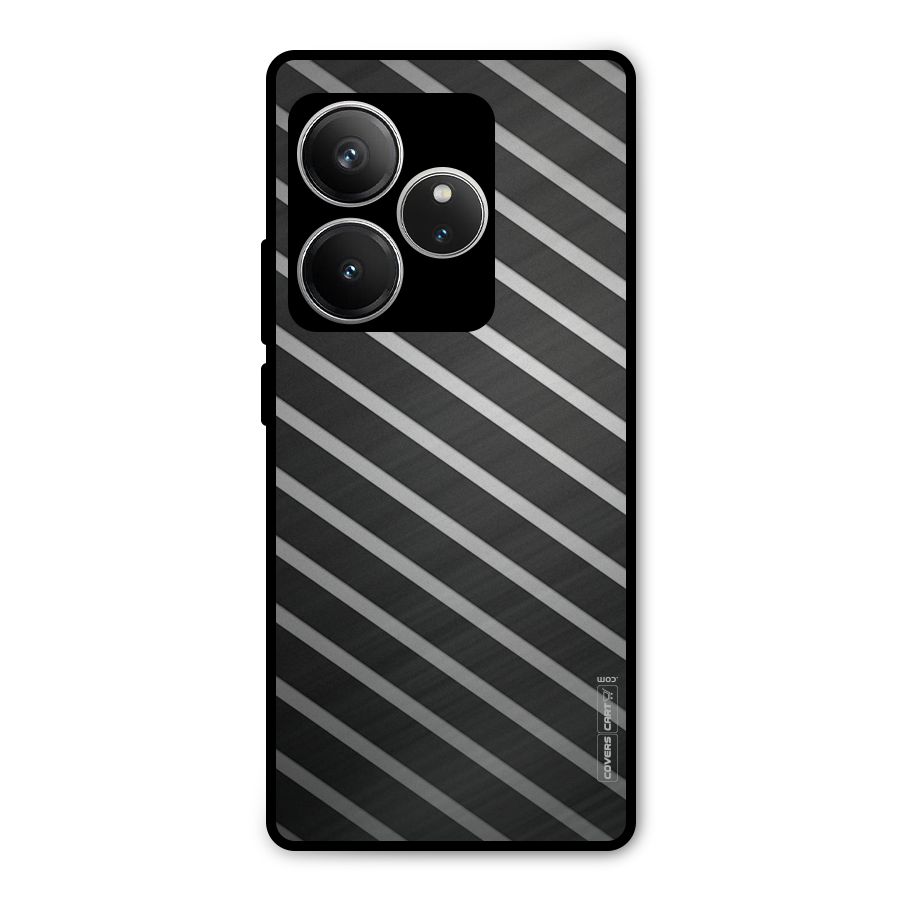 Grey And Black Stripes Metal Back Case for Realme GT 6