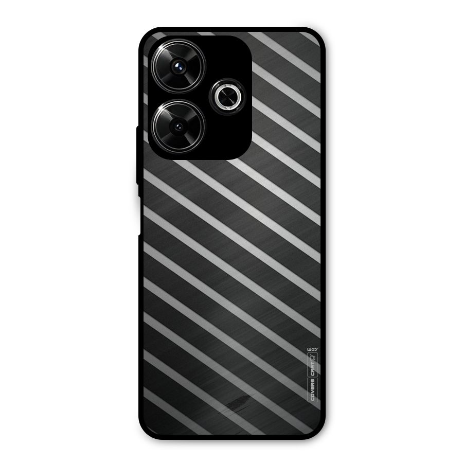 Grey And Black Stripes Metal Back Case for Redmi 13 5G