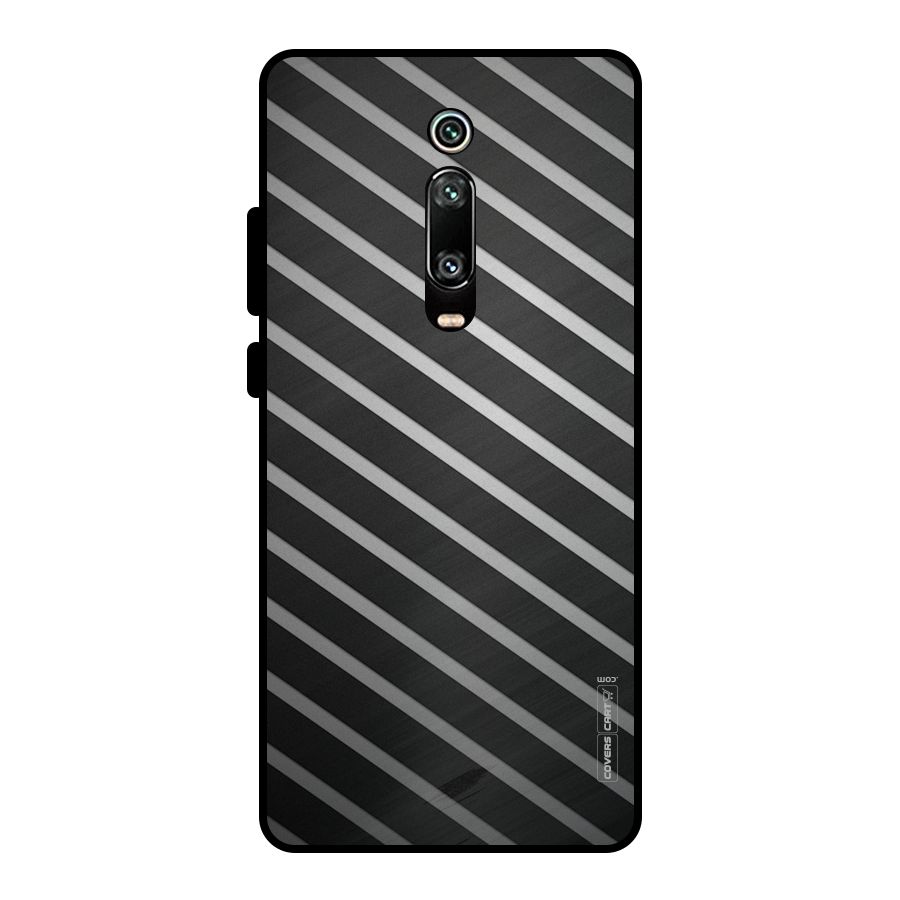 Grey And Black Stripes Metal Back Case for Redmi K20