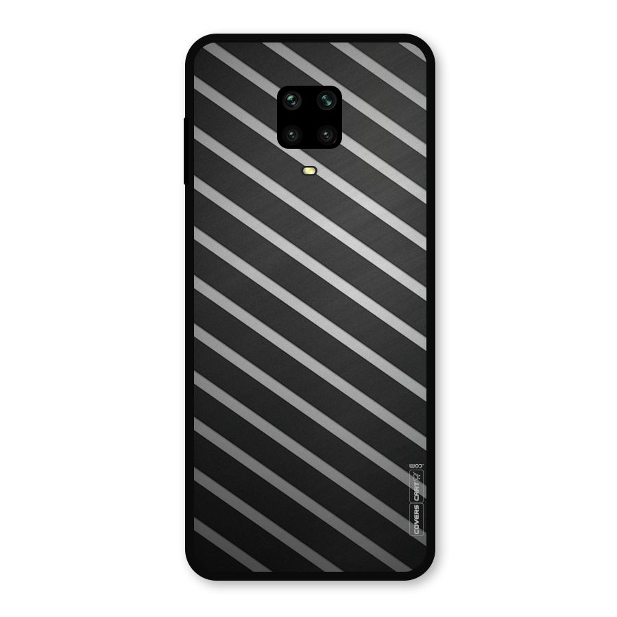 Grey And Black Stripes Metal Back Case for Redmi Note 10 Lite