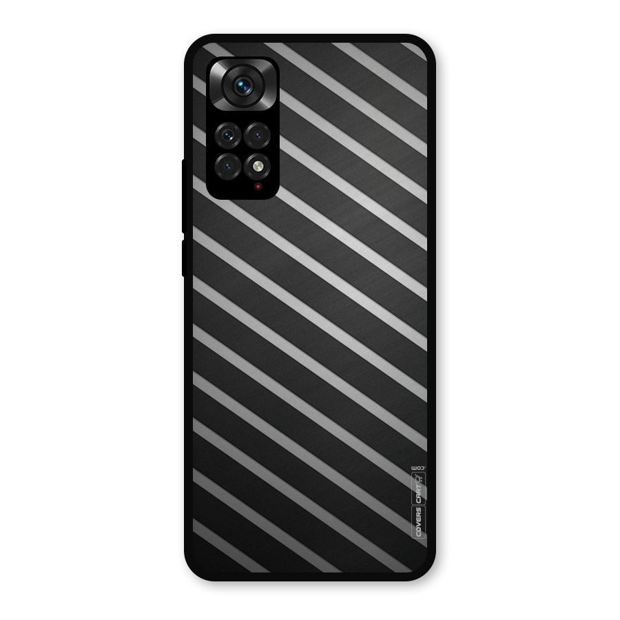 Grey And Black Stripes Metal Back Case for Redmi Note 11s