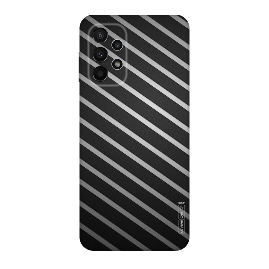 Grey And Black Stripes Original Polycarbonate Back Case for Galaxy A23