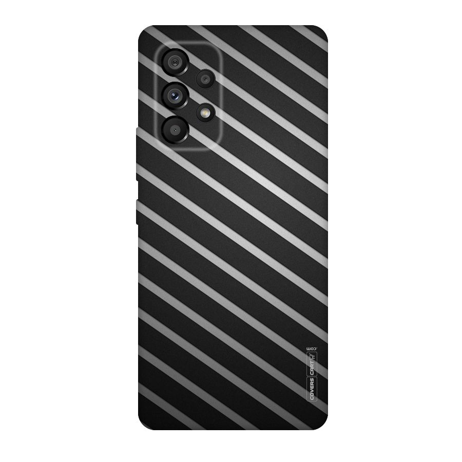 Grey And Black Stripes Original Polycarbonate Back Case for Galaxy A53 5G