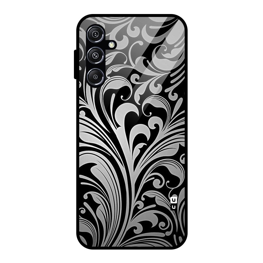 Grey Beauty Pattern Glass Back Case for Galaxy M34 5G
