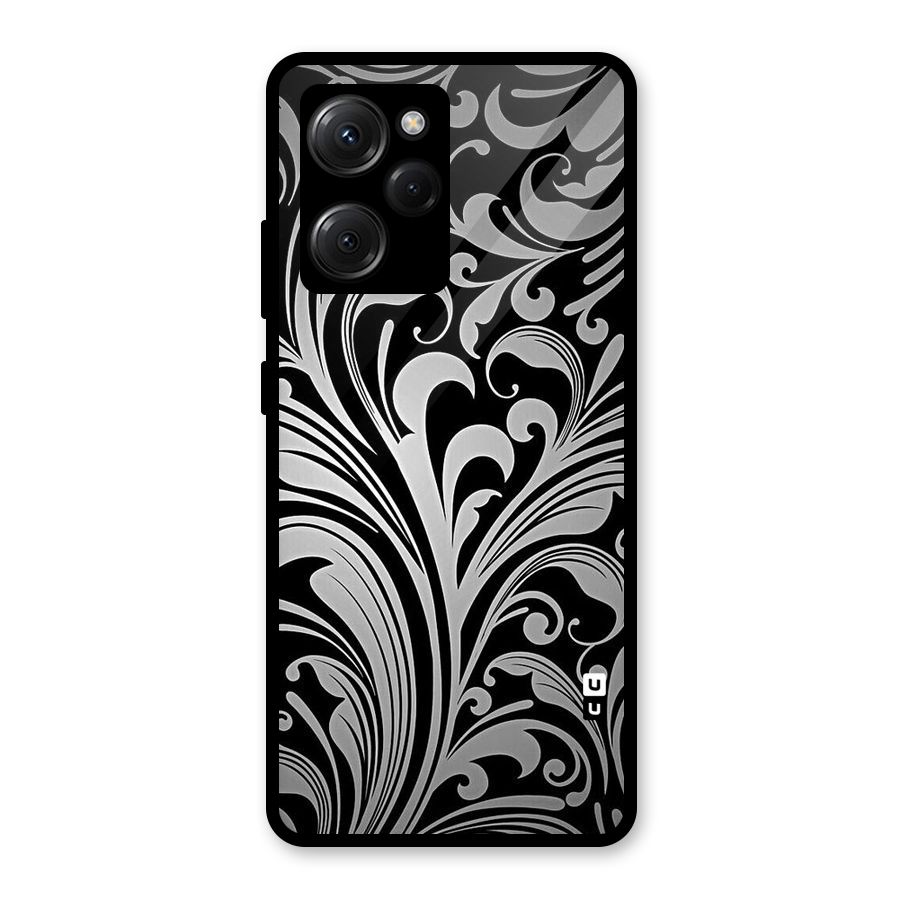 Grey Beauty Pattern Glass Back Case for Poco X5 Pro