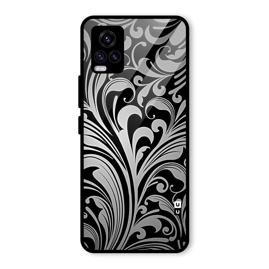 Grey Beauty Pattern Glass Back Case for Vivo V20 2021