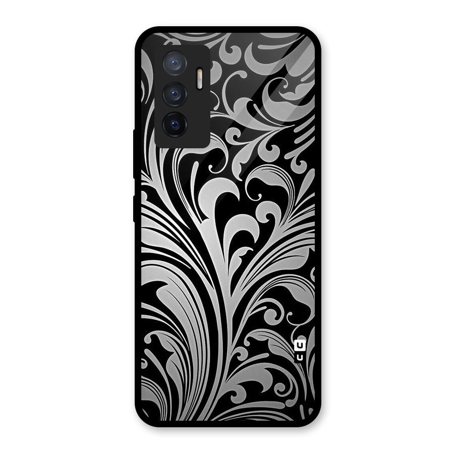 Grey Beauty Pattern Glass Back Case for Vivo V23e