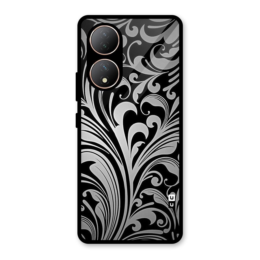 Grey Beauty Pattern Glass Back Case for Vivo Y100A
