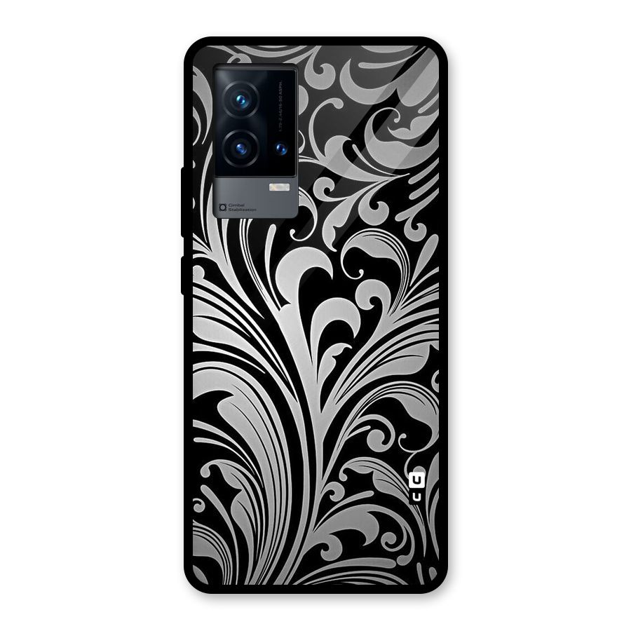 Grey Beauty Pattern Glass Back Case for iQOO 9 5G
