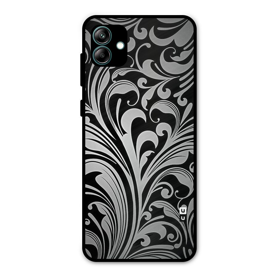 Grey Beauty Pattern Metal Back Case for Galaxy A04