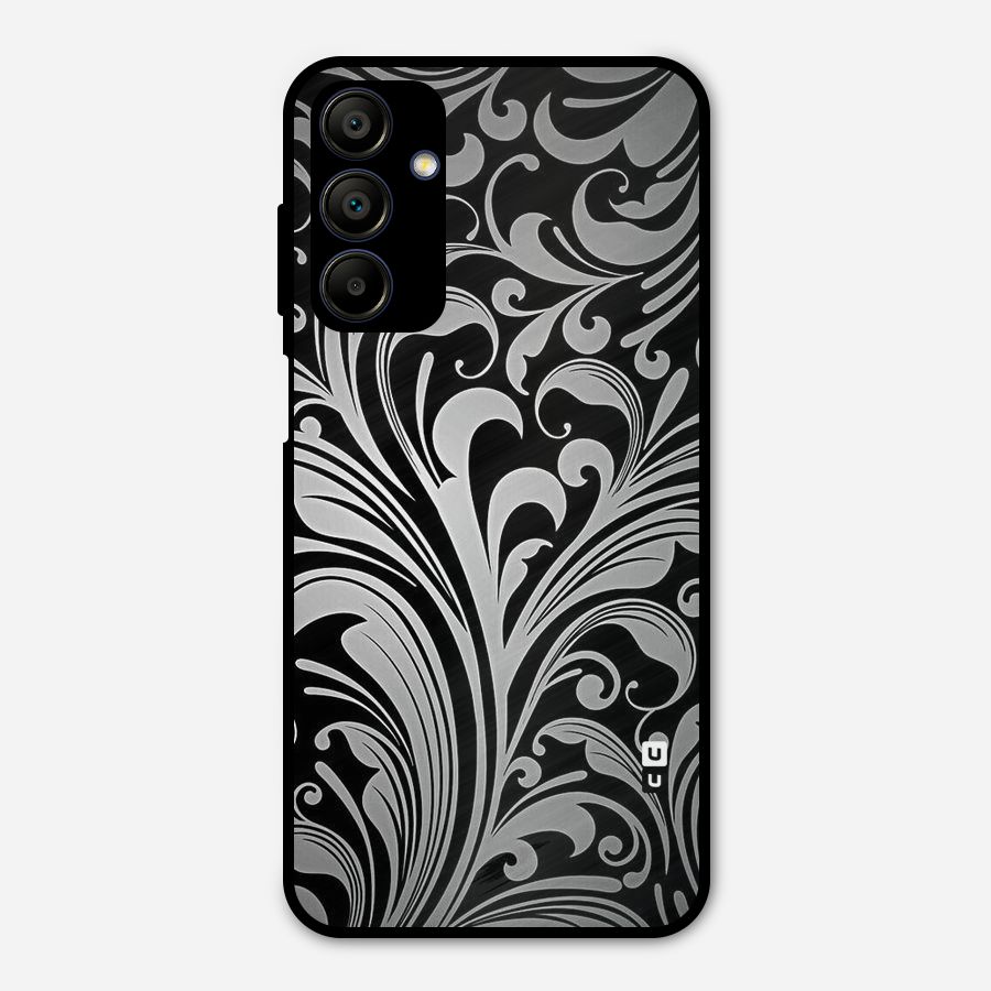 Grey Beauty Pattern Metal Back Case for Galaxy A15 5G