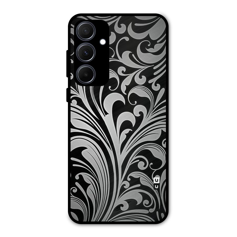 Grey Beauty Pattern Metal Back Case for Galaxy A35