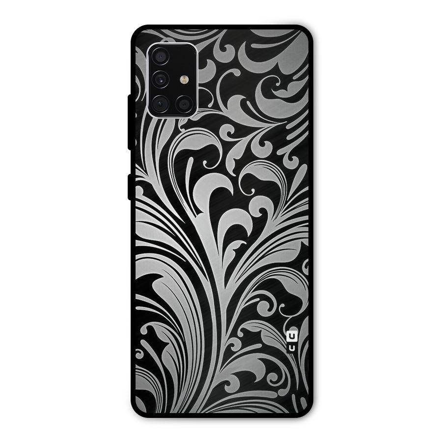 Grey Beauty Pattern Metal Back Case for Galaxy A51