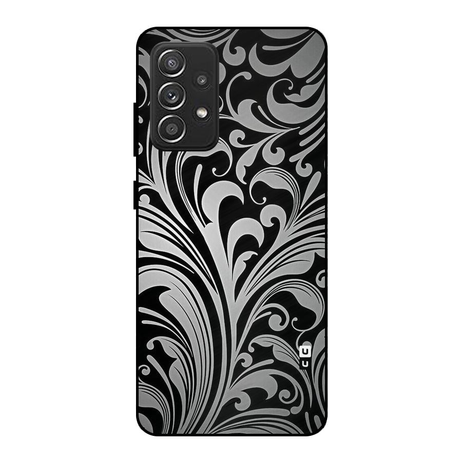 Grey Beauty Pattern Metal Back Case for Galaxy A52