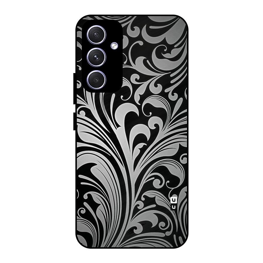 Grey Beauty Pattern Metal Back Case for Galaxy A54