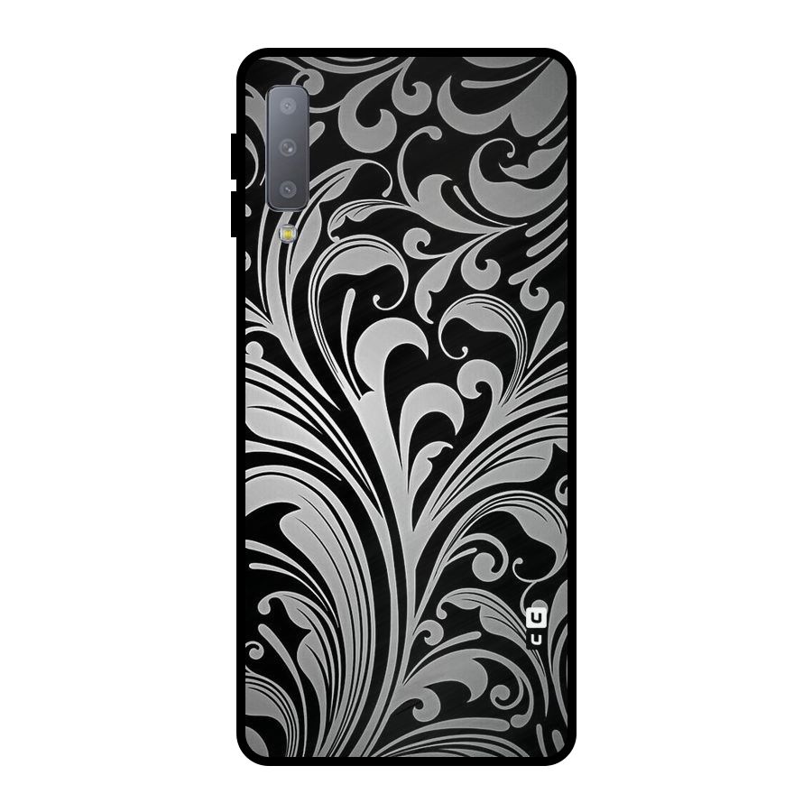 Grey Beauty Pattern Metal Back Case for Galaxy A7 (2018)