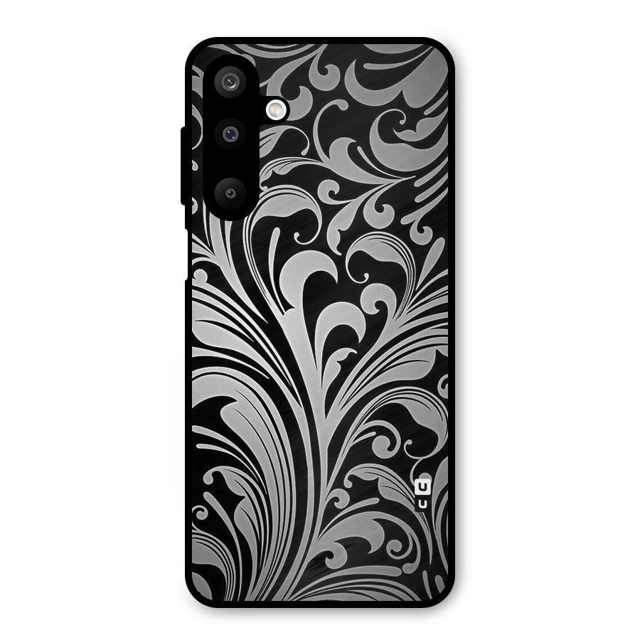 Grey Beauty Pattern Metal Back Case for Galaxy M16