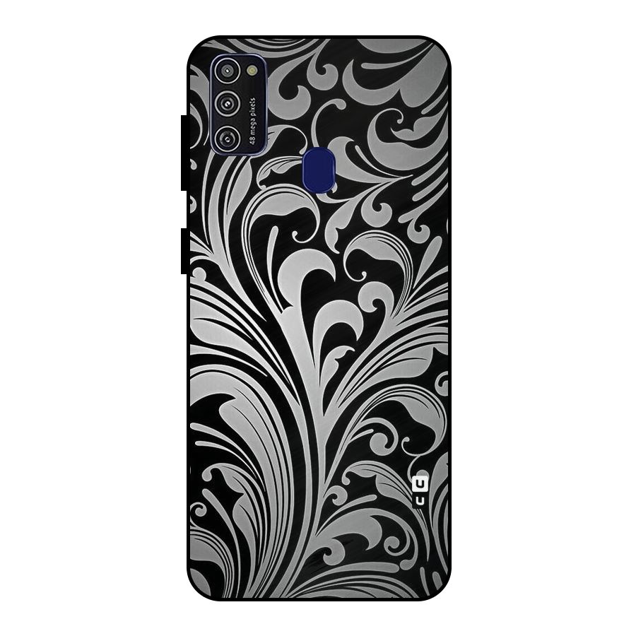 Grey Beauty Pattern Metal Back Case for Galaxy M21