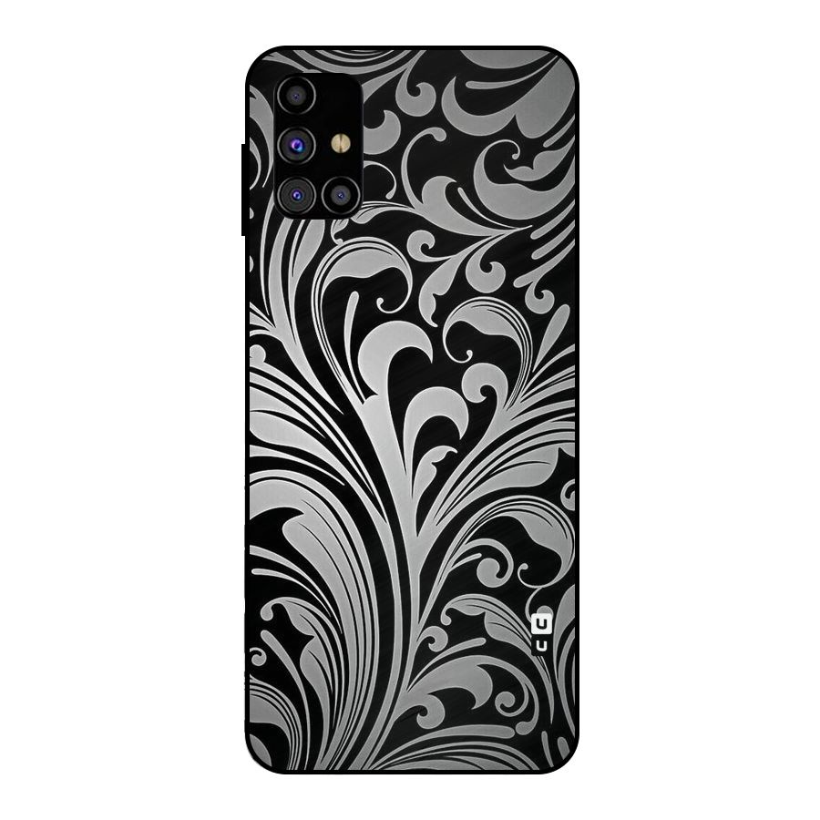 Grey Beauty Pattern Metal Back Case for Galaxy M31s