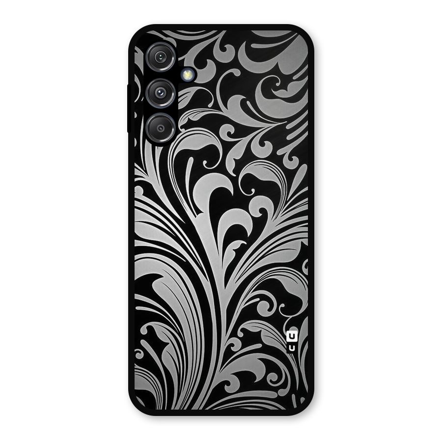 Grey Beauty Pattern Metal Back Case for Galaxy M34 5G