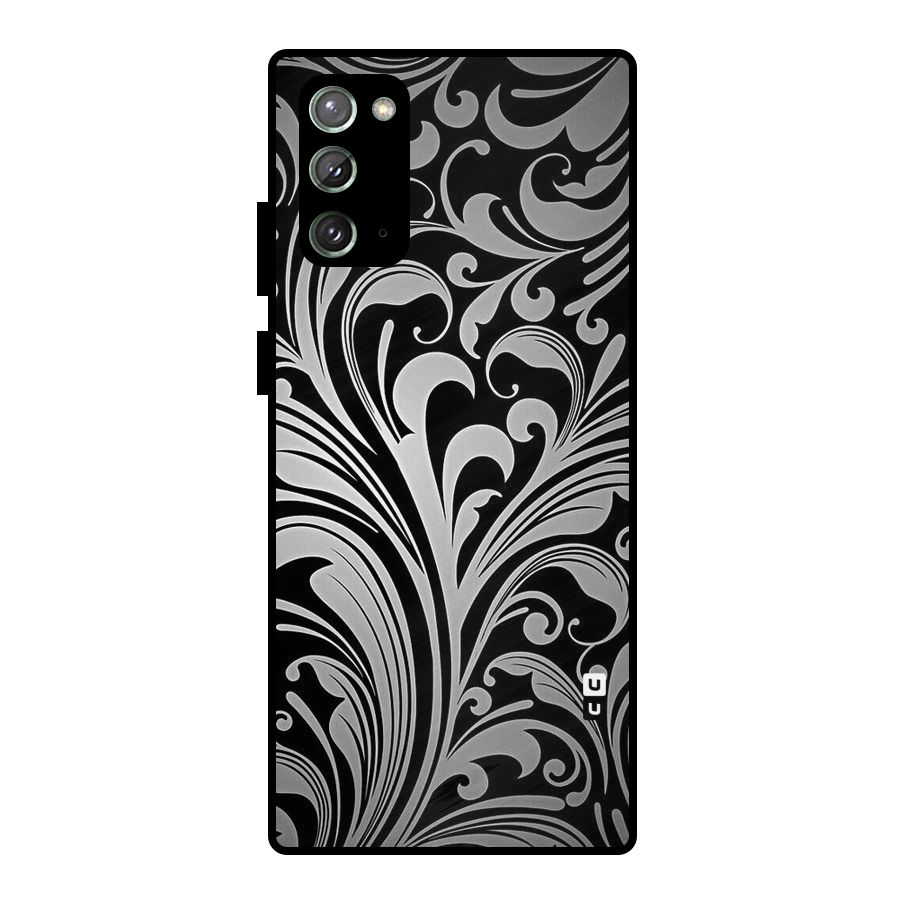 Grey Beauty Pattern Metal Back Case for Galaxy Note 20
