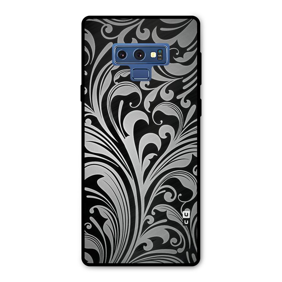 Grey Beauty Pattern Metal Back Case for Galaxy Note 9