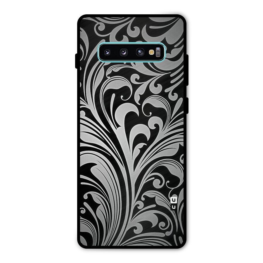 Grey Beauty Pattern Metal Back Case for Galaxy S10 Plus