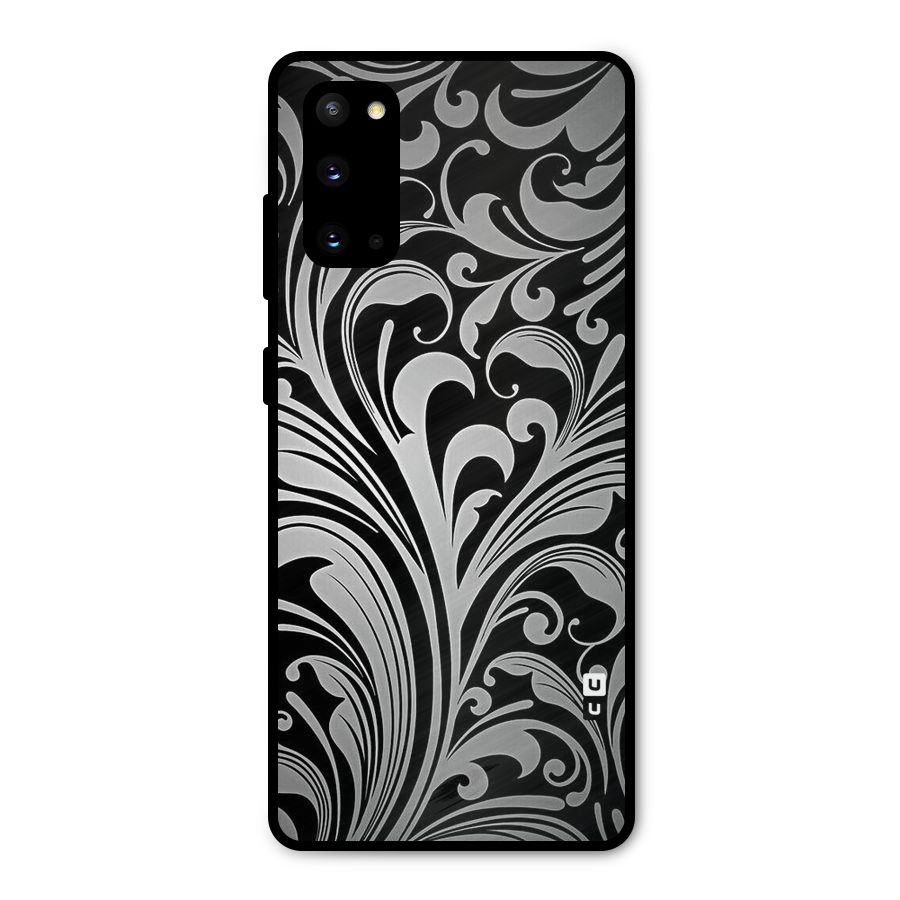 Grey Beauty Pattern Metal Back Case for Galaxy S20