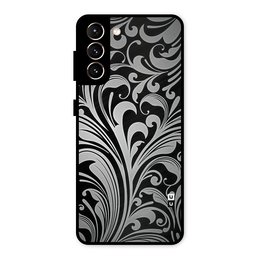 Grey Beauty Pattern Metal Back Case for Galaxy S21 5G