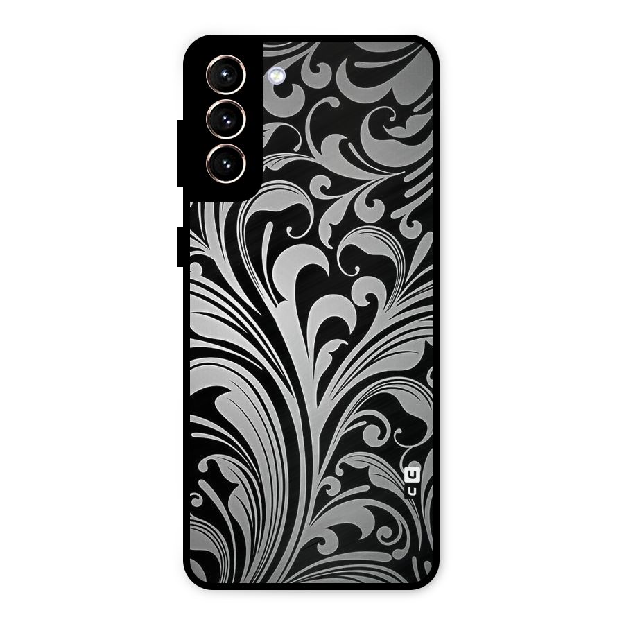 Grey Beauty Pattern Metal Back Case for Galaxy S21 Plus