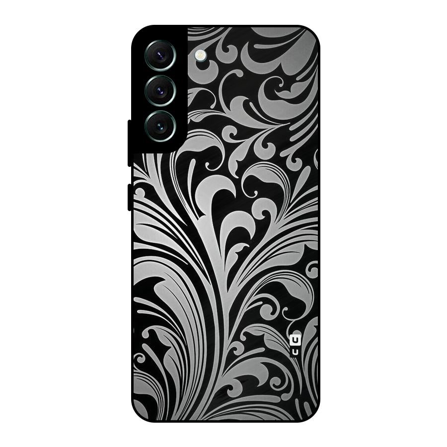 Grey Beauty Pattern Metal Back Case for Galaxy S22 Plus 5G