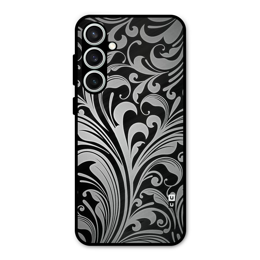 Grey Beauty Pattern Metal Back Case for Galaxy S23 FE