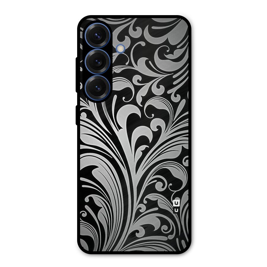 Grey Beauty Pattern Metal Back Case for Galaxy S25