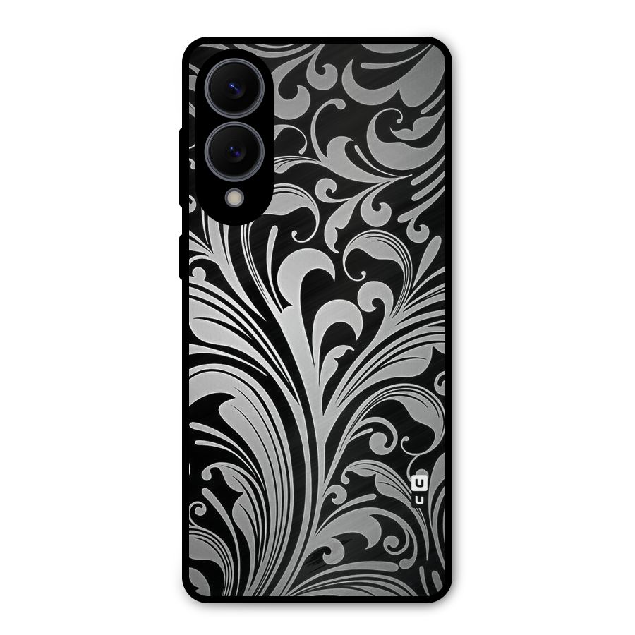 Grey Beauty Pattern Metal Back Case for Galaxy S25 Edge