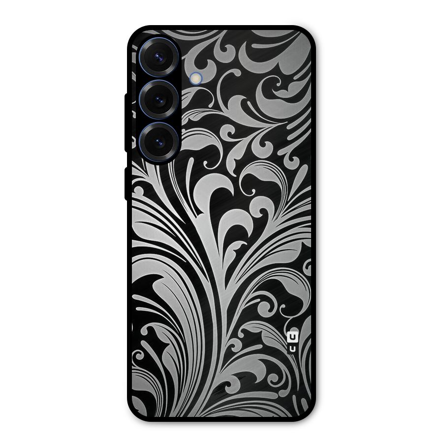 Grey Beauty Pattern Metal Back Case for Galaxy S25 Plus