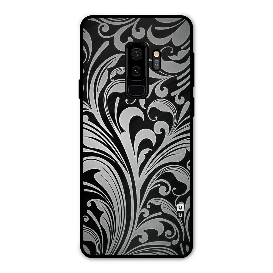 Grey Beauty Pattern Metal Back Case for Galaxy S9 Plus