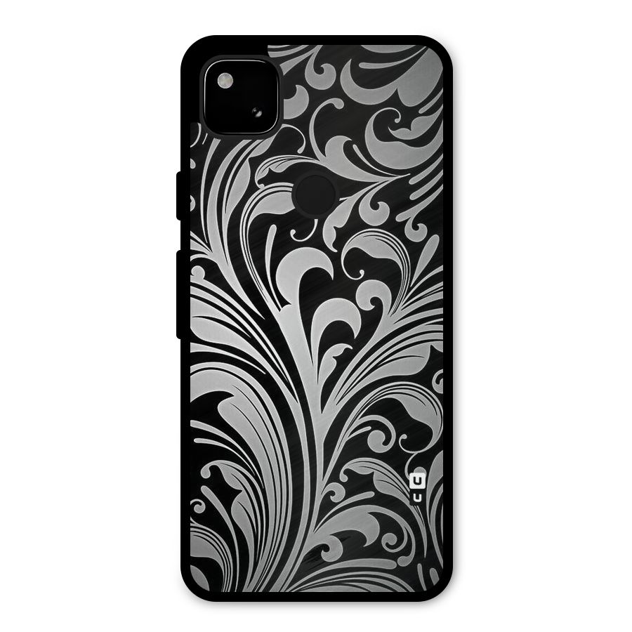 Grey Beauty Pattern Metal Back Case for Google Pixel 4a
