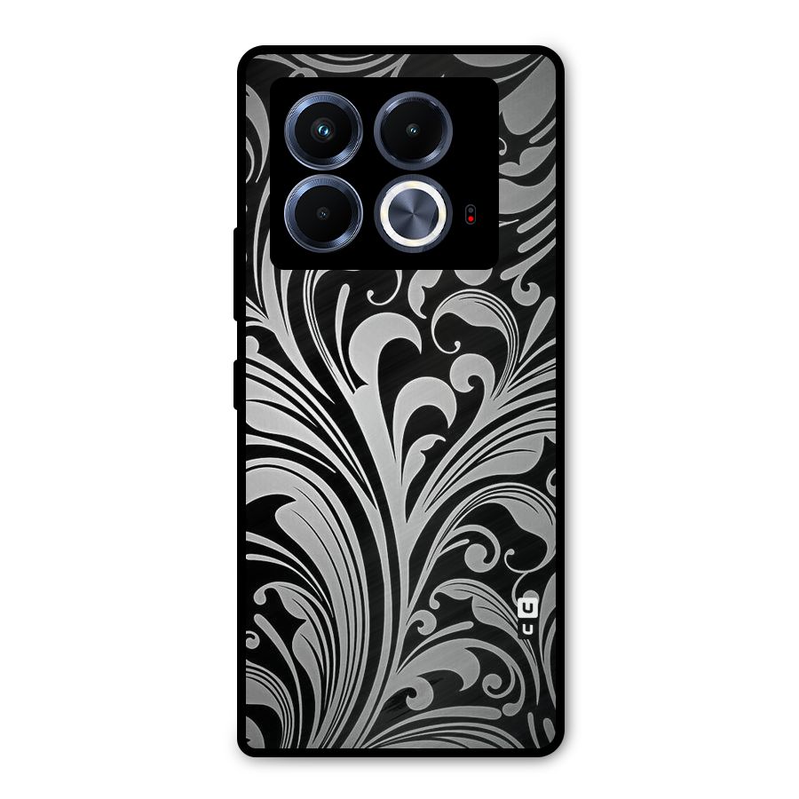 Grey Beauty Pattern Metal Back Case for Infinix Note 40 5G
