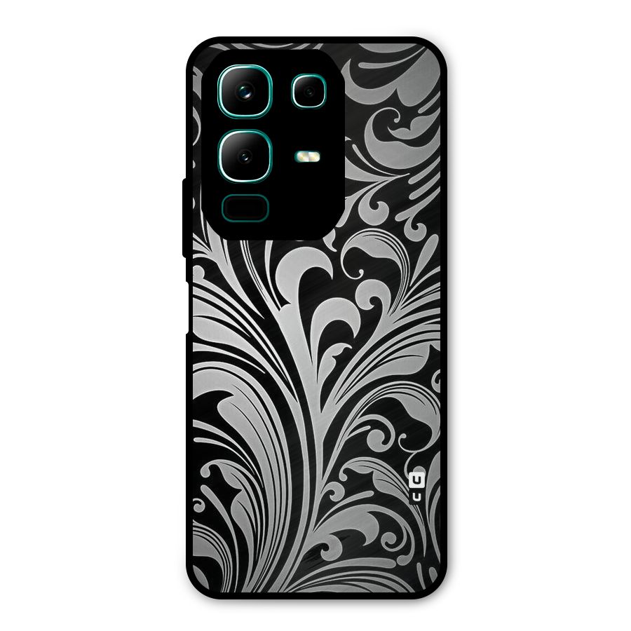 Grey Beauty Pattern Metal Back Case for Infinix Note 50x