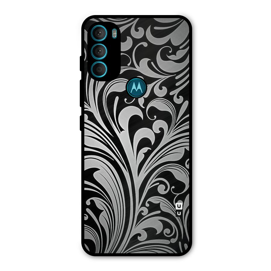 Grey Beauty Pattern Metal Back Case for Moto G71 5G