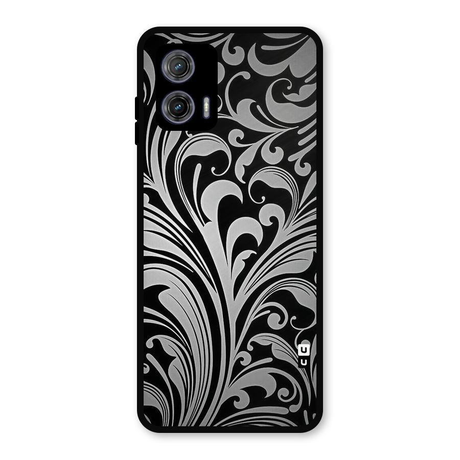 Grey Beauty Pattern Metal Back Case for Moto G73